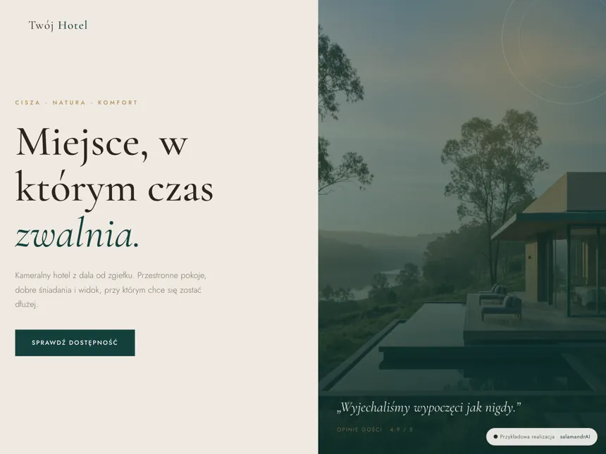 Przykładowa strona hotelu