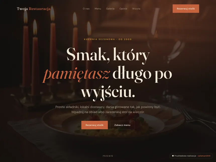 Przykładowa strona restauracji